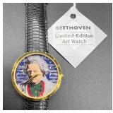 Steve Kaufman Signed Limited-Edition Beethoven Art Watch with 18 Karat Gold Plate #2