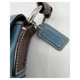 Coach Blue Leather Bag with Buckle