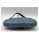 Coach Blue Leather Bag with Buckle