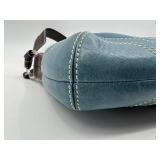 Coach Blue Leather Bag with Buckle
