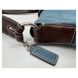 Coach Blue Leather Bag with Buckle