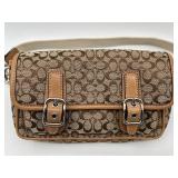 Coach Signature Canvas Belt Bag with Leather Trim