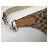 Coach Signature Canvas Belt Bag with Leather Trim