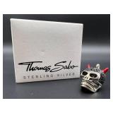 Thomas Sabo Sterling Silver Skull Pendant with Devil Horns