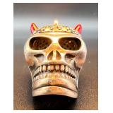 Thomas Sabo Sterling Silver Skull Pendant with Devil Horns