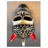 Thomas Sabo Sterling Silver Skull Pendant with Devil Horns