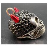 Thomas Sabo Sterling Silver Skull Pendant with Devil Horns