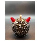 Thomas Sabo Sterling Silver Skull Pendant with Devil Horns