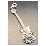 Thomas Sabo 925 Sterling Silver Guitar Charm with Black Stones