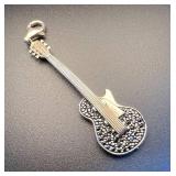 Thomas Sabo 925 Sterling Silver Guitar Charm with Black Stones