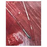 LARGE Abstract Artwork by Ann Dergara with Vibrant Colors and Gold Accents