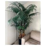 Large Artificial Palm Tree in Black Pot