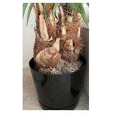 Large Artificial Palm Tree in Black Pot