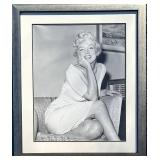 LARGE Framed Black and White Marilyn Monroe Photograph