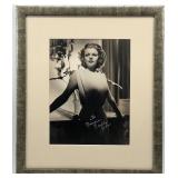 Framed Autographed Vintage Photograph of Jean Harlow