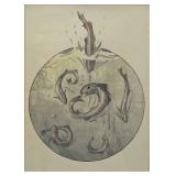 Framed Artwork featuring Playful Fish Print