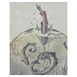 Framed Artwork featuring Playful Fish Print