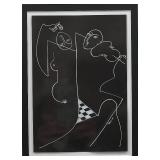 Framed Yuroz Print - Abstract Line Art Design