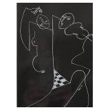 Framed Yuroz Print - Abstract Line Art Design