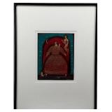 Framed Original Artwork by Eisa Mora, 1985 - Surrealist Painting