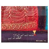 Framed Original Artwork by Eisa Mora, 1985 - Surrealist Painting