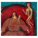 Framed Original Artwork by Eisa Mora, 1985 - Surrealist Painting