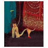 Framed Original Artwork by Eisa Mora, 1985 - Surrealist Painting