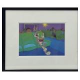 Bugs Bunny Eating Popcorn Limited Edition Animation Cel Art - Framed