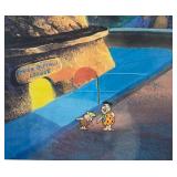 Original Hand-Painted Animation Cel: The Flintstones - Fred and Barney
