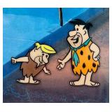 Original Hand-Painted Animation Cel: The Flintstones - Fred and Barney