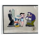 Original Hand-Painted Betty Boop Production Cel Framed Art