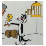 Framed Limited Edition Warner Bros Animation featuring Granny, Sylvester, and Tweety Bird by FRIZ FRELENG