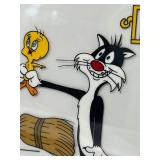 Framed Limited Edition Warner Bros Animation featuring Granny, Sylvester, and Tweety Bird by FRIZ FRELENG