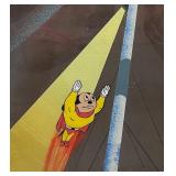 Framed Vintage Animation Art of Mighty Mouse