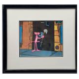 Framed Pink Panther Animation Cel Signed by FRIZ FRELENG