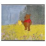 Framed Winnie the Pooh Animation Cel and Sketch 