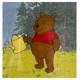 Framed Winnie the Pooh Animation Cel and Sketch 