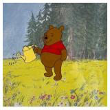 Framed Winnie the Pooh Animation Cel and Sketch 