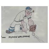 Limited Edition Myron Waldman Popeye Baseball Sericel