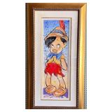 Original David Willardson Pinocchio Artwork Framed