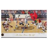 Framed Signed Looney Tunes All-Star Toon Tip-Off Seriolithograph