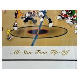 Framed Signed Looney Tunes All-Star Toon Tip-Off Seriolithograph