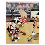 Framed Signed Looney Tunes All-Star Toon Tip-Off Seriolithograph