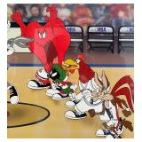 Framed Signed Looney Tunes All-Star Toon Tip-Off Seriolithograph
