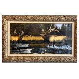Framed Bruce Miller Elk Wilderness Signed Limited Edition Print