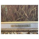 Autumn Gold Elk by Rosemary Millette Framed Painting with Certificate