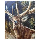 Autumn Gold Elk by Rosemary Millette Framed Painting with Certificate