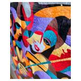 Anatole Krasnyansky Framed Acrylic and Watercolor Abstract Artwork with Vibrant Colors