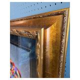 Anatole Krasnyansky Framed Acrylic and Watercolor Abstract Artwork with Vibrant Colors