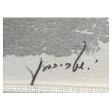 Flowers by the Window by Yehezkel Streichman Lithograph